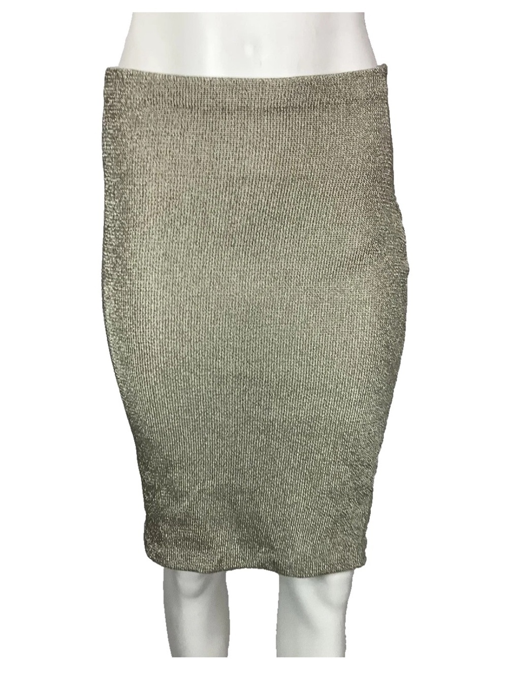 Ralph Lauren Blue Label Sz S Metallic Thread Pencil Cocktail Party Skirt Gold
